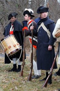 Reenactors portraying Philadelphia Associators take part in the real time tour of the Battle of Princeton, Princeton, NJ, January 3, 2015. Beverly Schaefer, Times of Trenton