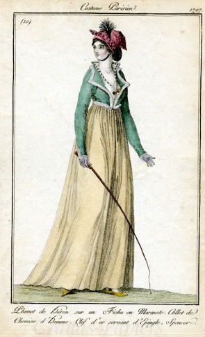 1797, with a similar shape to the Met's French silk spencer.